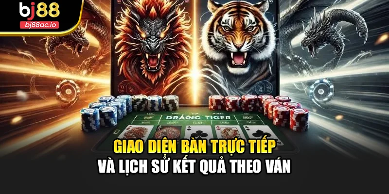 Giao diện bàn trực tiếp và lịch sử kết quả theo ván