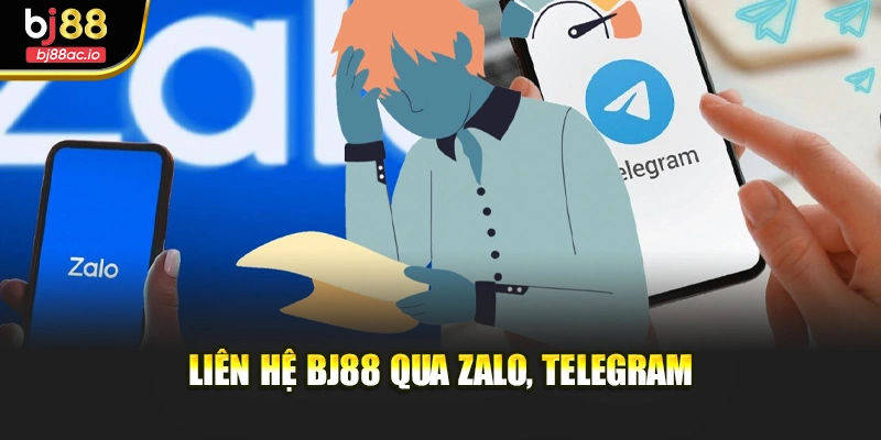 Liên hệ Bj88 qua Zalo, Telegram